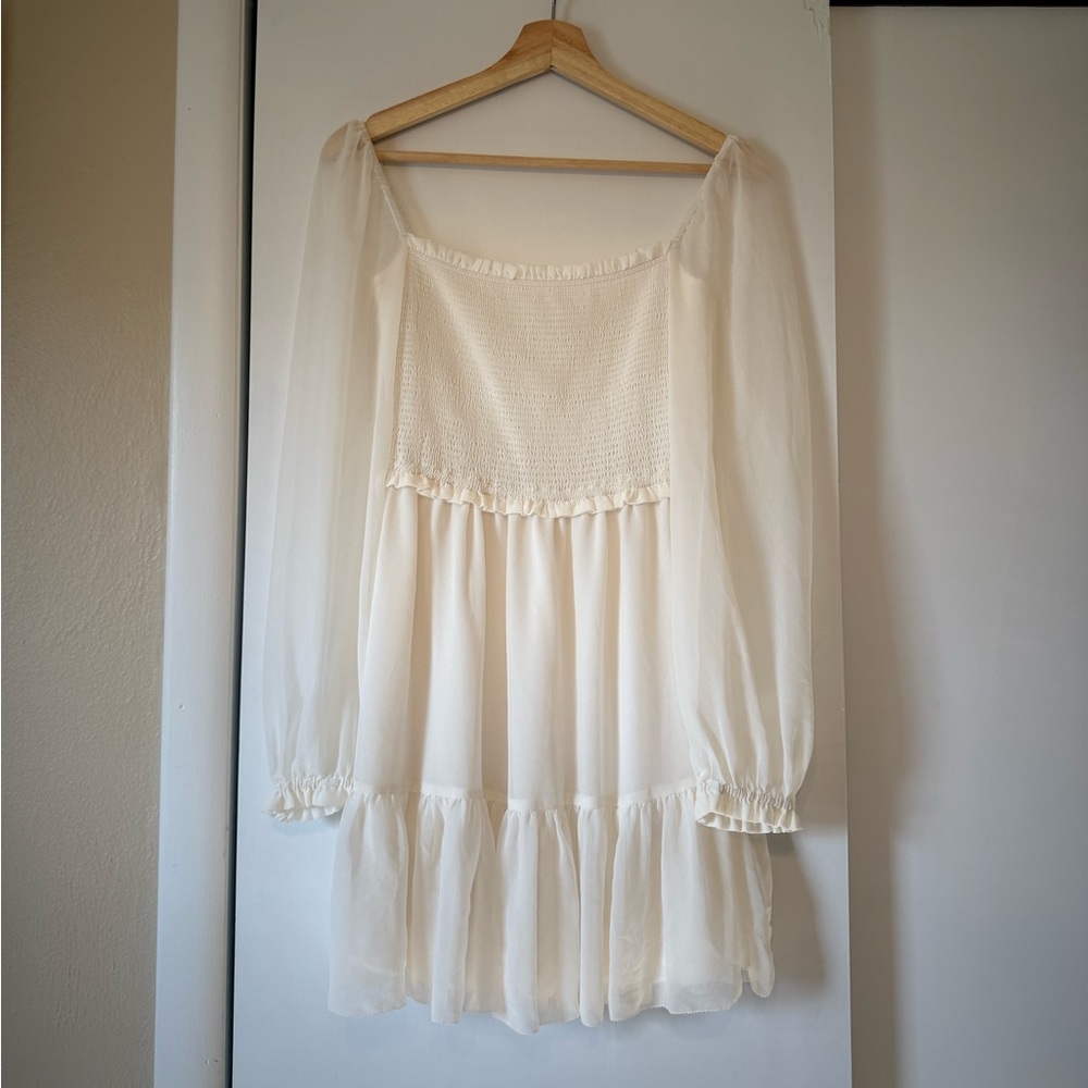Wilfred Cream Smocked Top